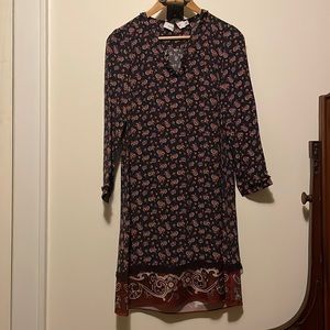 Coach long sleeve floral print dress Small